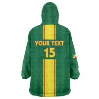 Custom Congo Brazzaville Football Wearable Blanket Hoodie Go Ba Diabulu ya Mbwaki Green Color - Wonder Print Shop