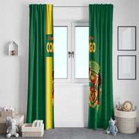 Congo Brazzaville Football Window Curtain Go Ba Diabulu ya Mbwaki Green Color - Wonder Print Shop