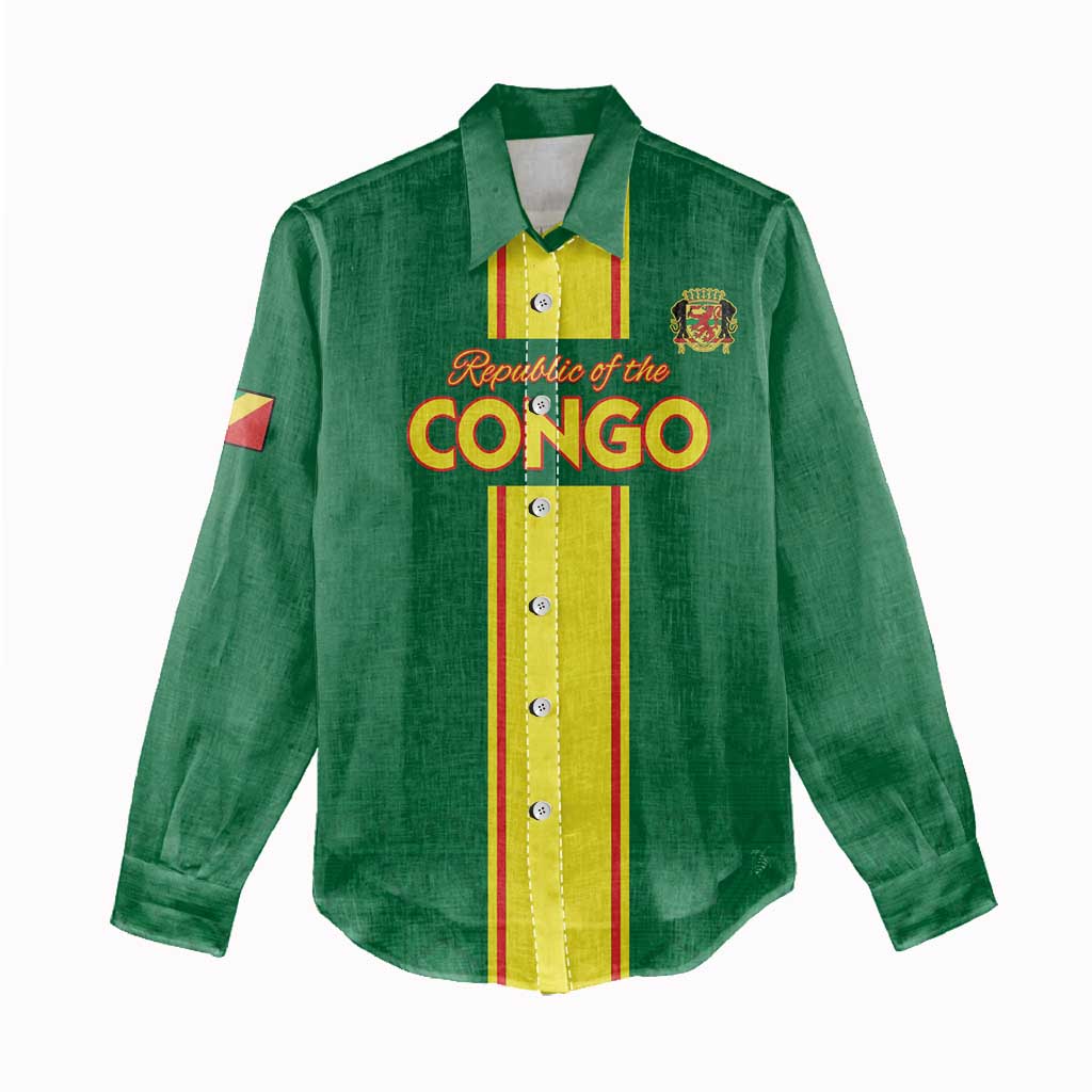 Custom Congo Brazzaville Football Women Casual Shirt Go Ba Diabulu ya Mbwaki Green Color - Wonder Print Shop