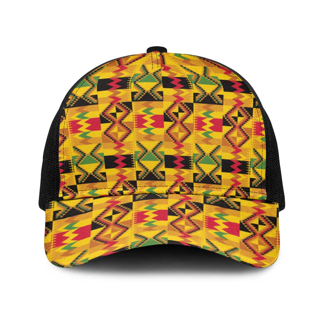 African Kente Pattern Baseball Net Cap Emaa Da - Wonder Print Shop