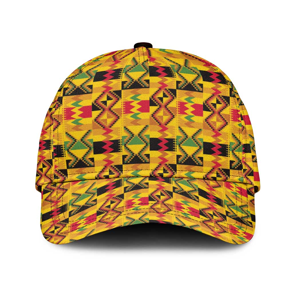 African Kente Pattern Classic Cap Emaa Da - Wonder Print Shop