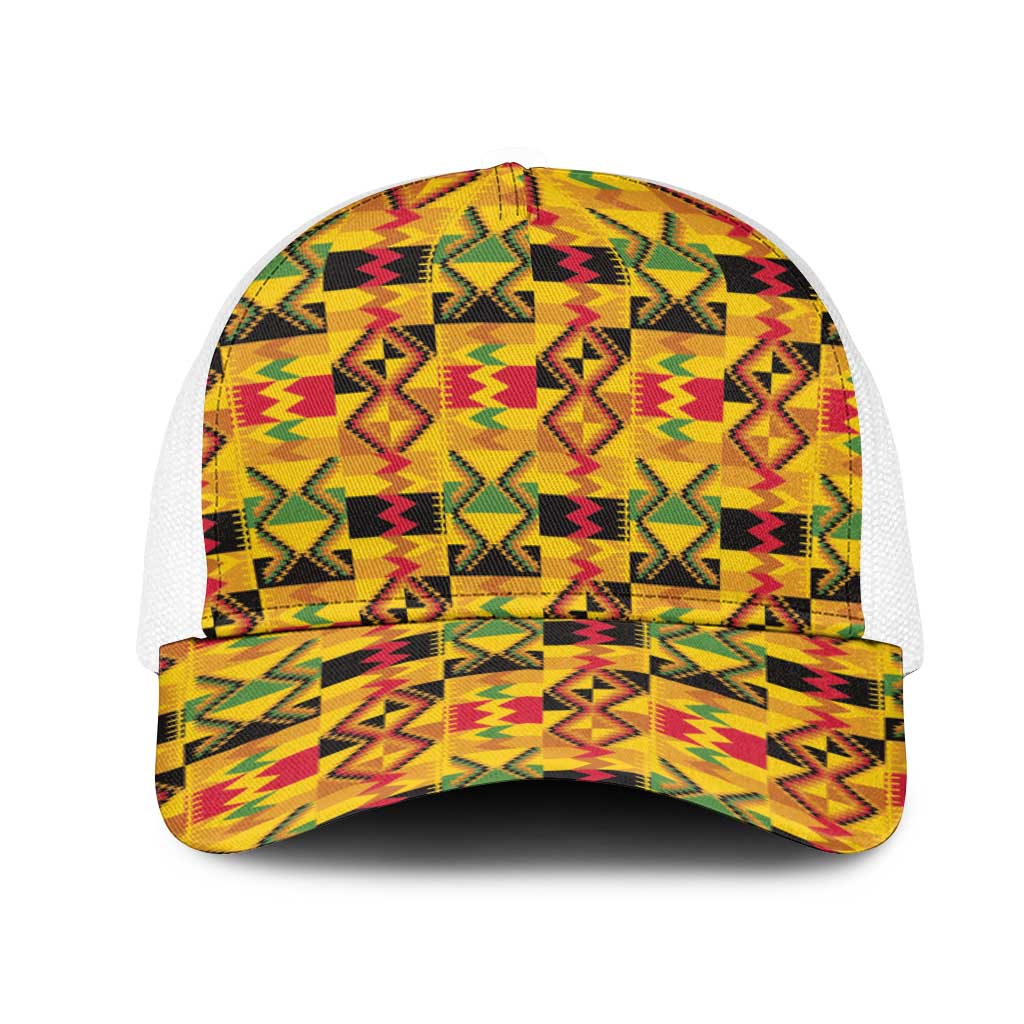 African Kente Pattern Mesh Trucker Cap Emaa Da - Wonder Print Shop
