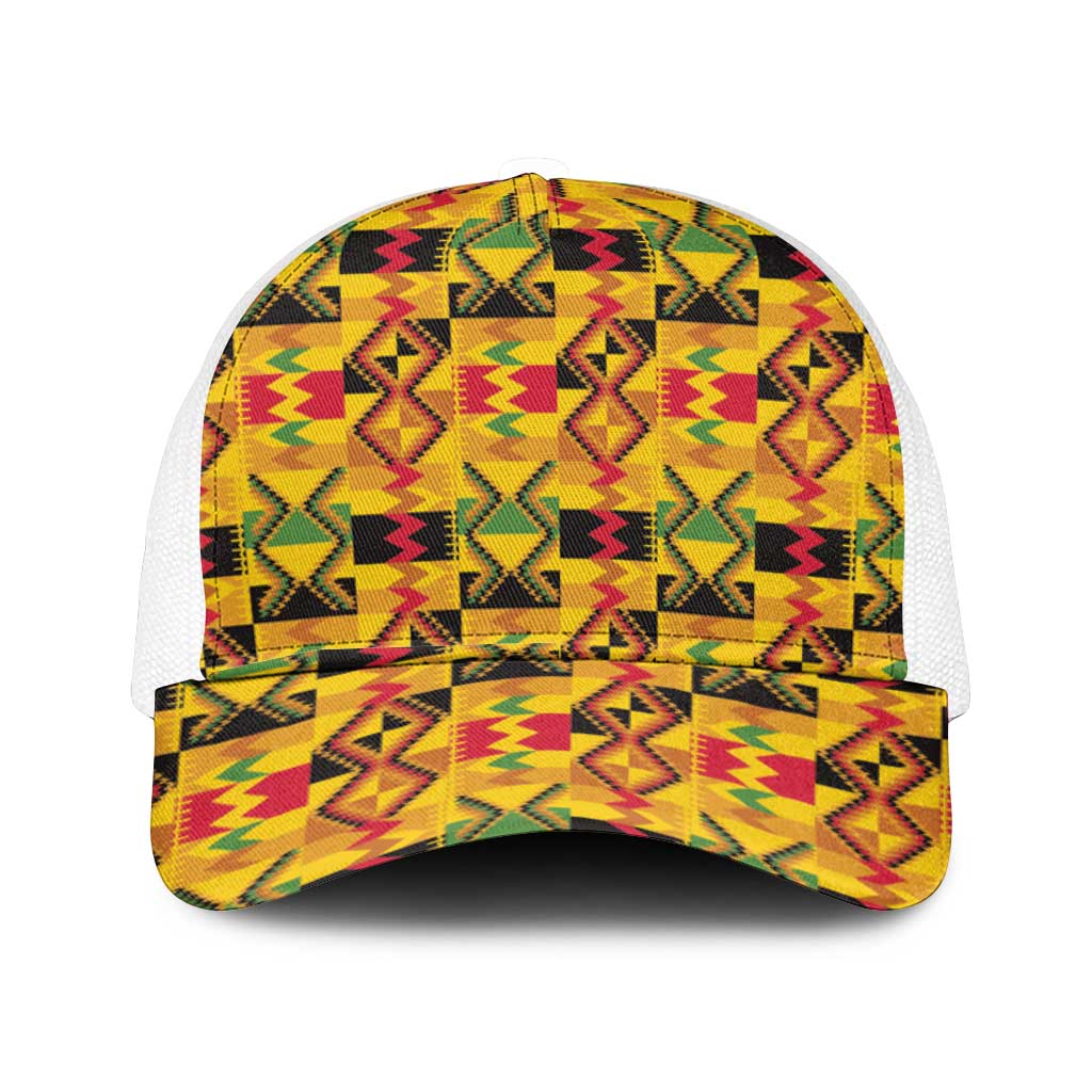 African Kente Pattern Mesh Trucker Cap Emaa Da - Wonder Print Shop