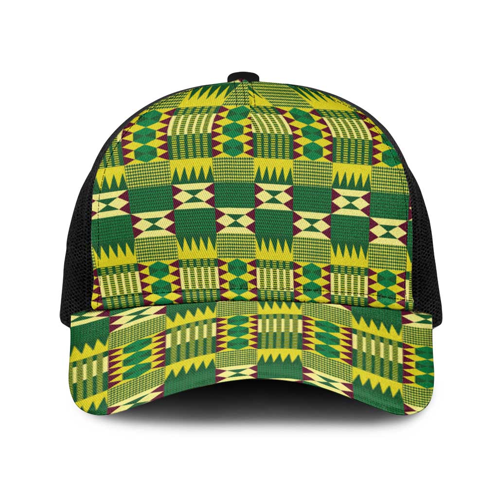 African Kente Pattern Baseball Net Cap Sika Fre Mogya - Wonder Print Shop