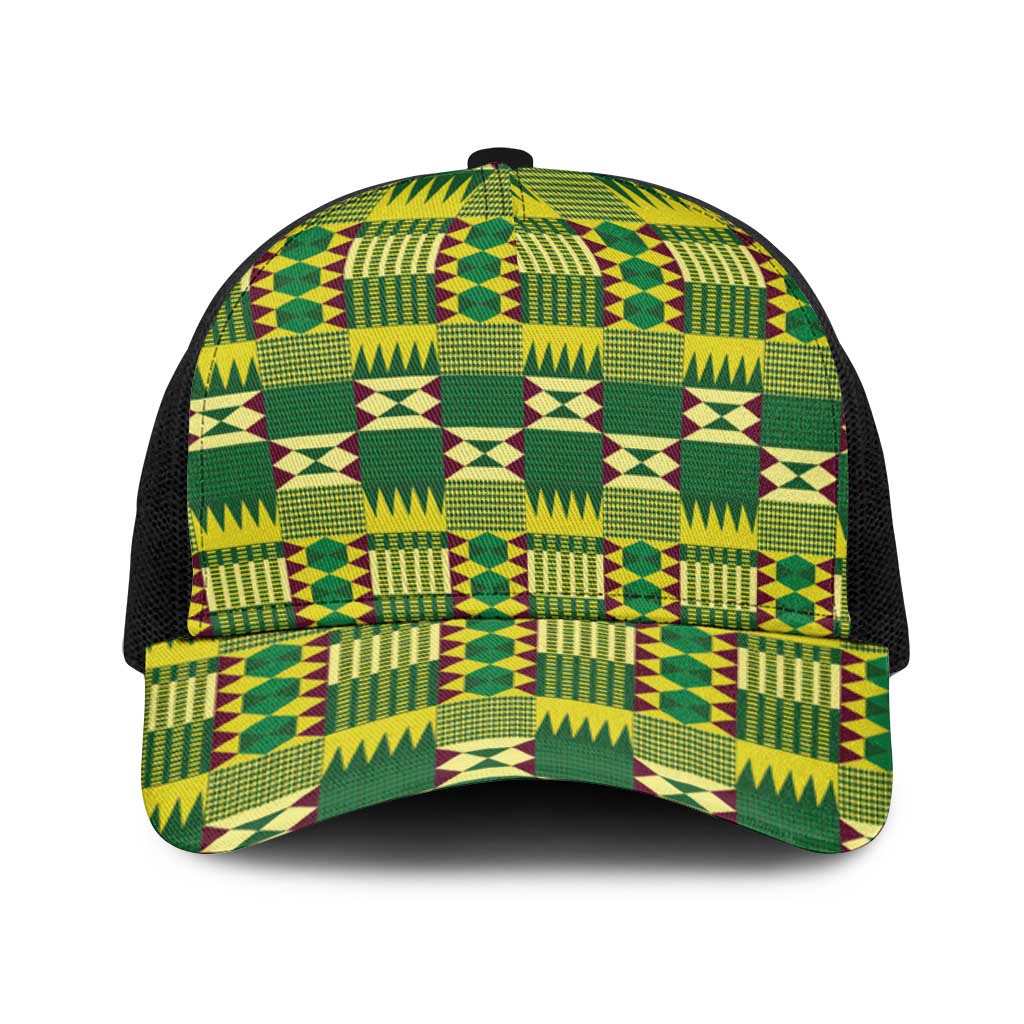 African Kente Pattern Baseball Net Cap Sika Fre Mogya - Wonder Print Shop