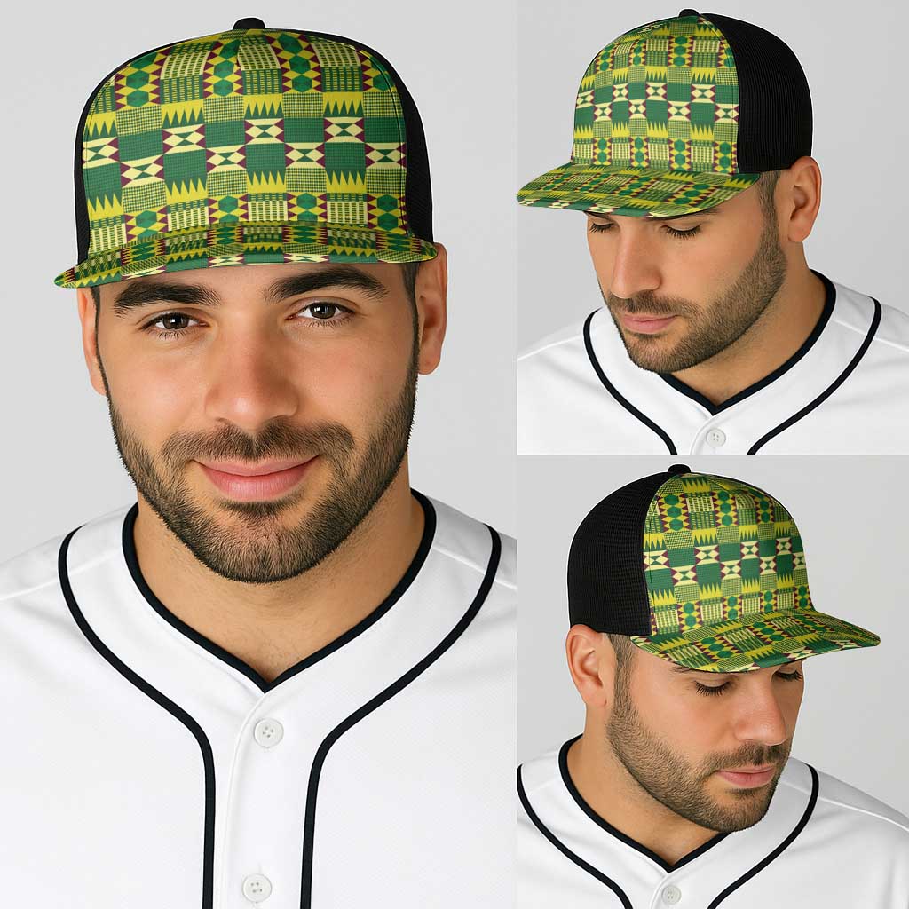 African Kente Pattern Baseball Net Cap Sika Fre Mogya - Wonder Print Shop