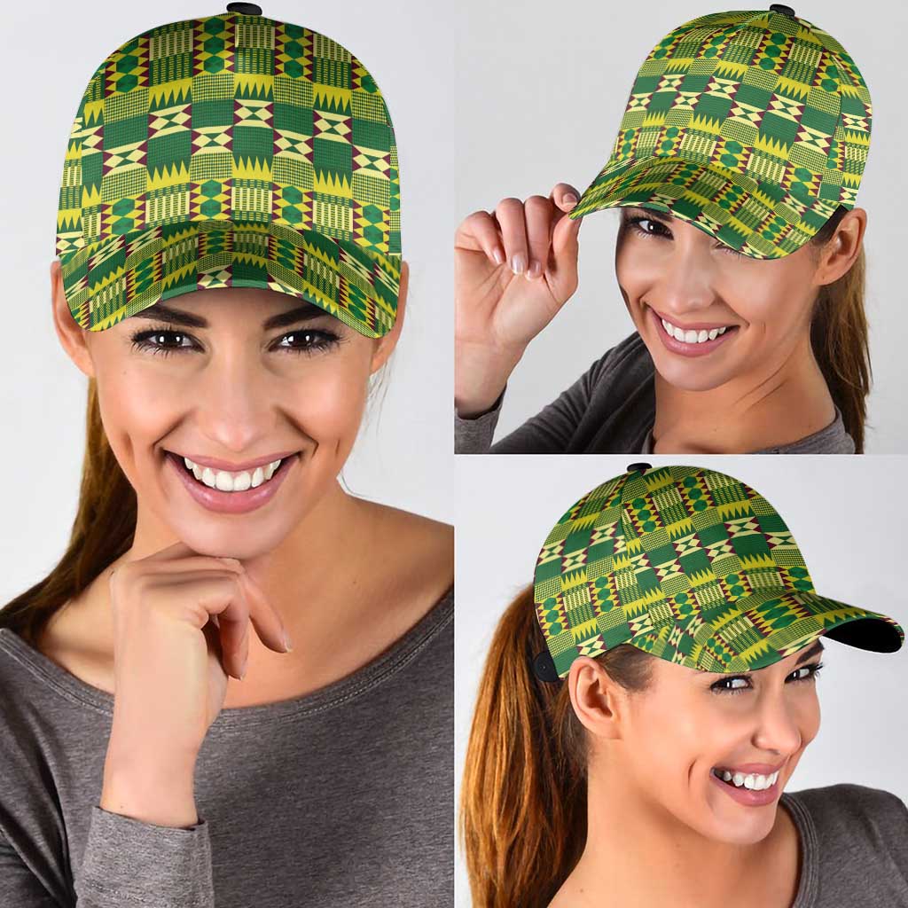 African Kente Pattern Classic Cap Sika Fre Mogya - Wonder Print Shop