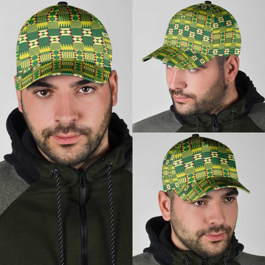 African Kente Pattern Classic Cap Sika Fre Mogya - Wonder Print Shop