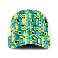 African Kente Pattern Baseball Net Cap Nkyinkyin - Wonder Print Shop