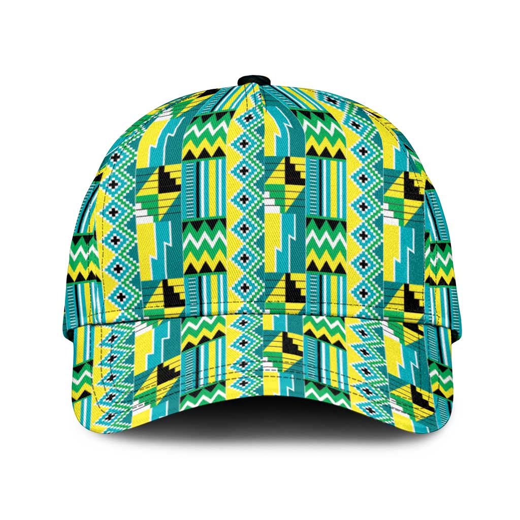 African Kente Pattern Classic Cap Nkyinkyin - Wonder Print Shop