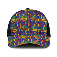 African Kente Pattern Baseball Net Cap Fathia Fata Nkrumah - Wonder Print Shop