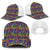 African Kente Pattern Baseball Net Cap Fathia Fata Nkrumah - Wonder Print Shop
