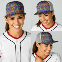 African Kente Pattern Baseball Net Cap Fathia Fata Nkrumah - Wonder Print Shop