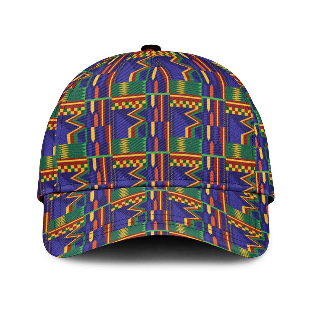 African Kente Pattern Classic Cap Fathia Fata Nkrumah - Wonder Print Shop