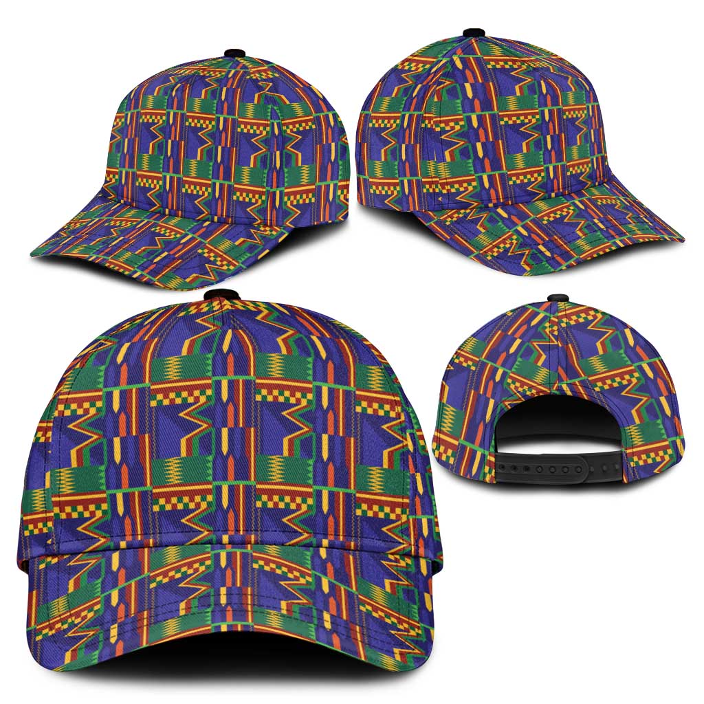 African Kente Pattern Classic Cap Fathia Fata Nkrumah - Wonder Print Shop