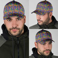 African Kente Pattern Classic Cap Fathia Fata Nkrumah - Wonder Print Shop