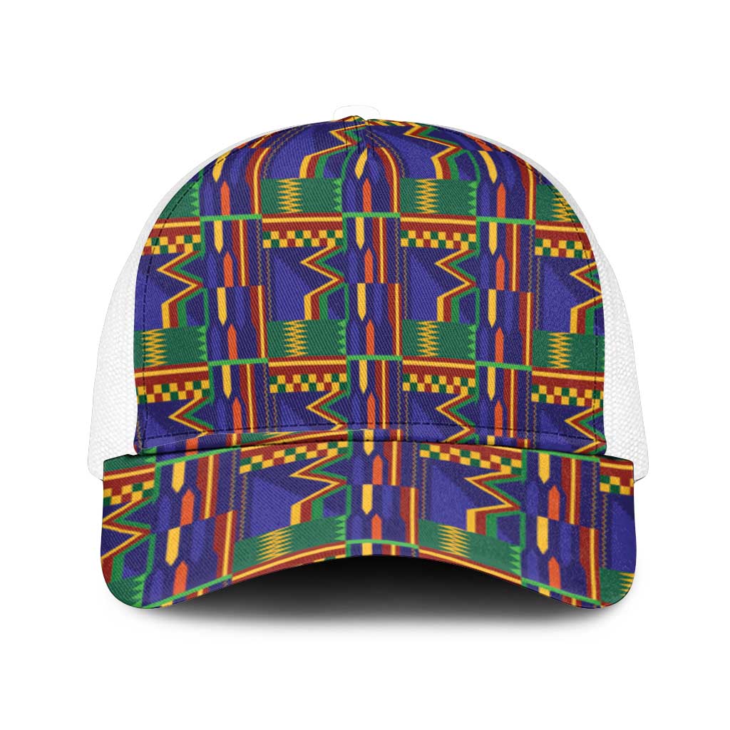 African Kente Pattern Mesh Trucker Cap Fathia Fata Nkrumah - Wonder Print Shop