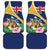 Personalised Turks And Caicos Islands Car Mats Coat Of Arms Tropical Flower - Wonder Print Shop