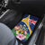Personalised Turks And Caicos Islands Car Mats Coat Of Arms Tropical Flower - Wonder Print Shop