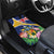 Personalised Turks And Caicos Islands Car Mats Coat Of Arms Tropical Flower - Wonder Print Shop