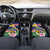 Personalised Turks And Caicos Islands Car Mats Coat Of Arms Tropical Flower - Wonder Print Shop