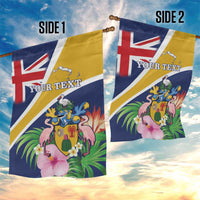 Personalised Turks And Caicos Islands Garden Flag Coat Of Arms Tropical Flower - Wonder Print Shop
