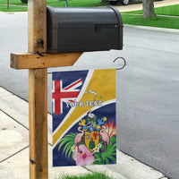 Personalised Turks And Caicos Islands Garden Flag Coat Of Arms Tropical Flower - Wonder Print Shop