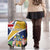 Personalised Turks And Caicos Islands Luggage Cover Coat Of Arms Tropical Flower - Wonder Print Shop