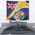 Personalised Turks And Caicos Islands Tapestry Coat Of Arms Tropical Flower - Wonder Print Shop