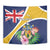 Personalised Turks And Caicos Islands Tapestry Coat Of Arms Tropical Flower - Wonder Print Shop