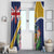 Personalised Turks And Caicos Islands Window Curtain Coat Of Arms Tropical Flower - Wonder Print Shop