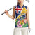 Personalised Turks And Caicos Islands Women Sleeveless Polo Shirt Coat Of Arms Tropical Flower - Wonder Print Shop