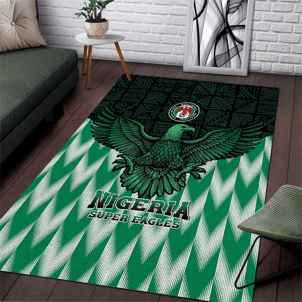 Nigeria Football Area Rug Go Super Eagles Sporty Style - Wonder Print Shop