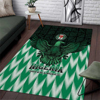 Nigeria Football Area Rug Go Super Eagles Sporty Style - Wonder Print Shop