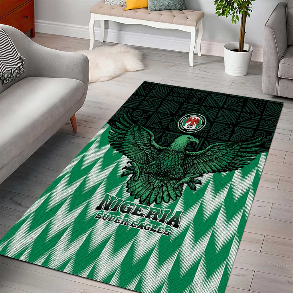 Nigeria Football Area Rug Go Super Eagles Sporty Style - Wonder Print Shop