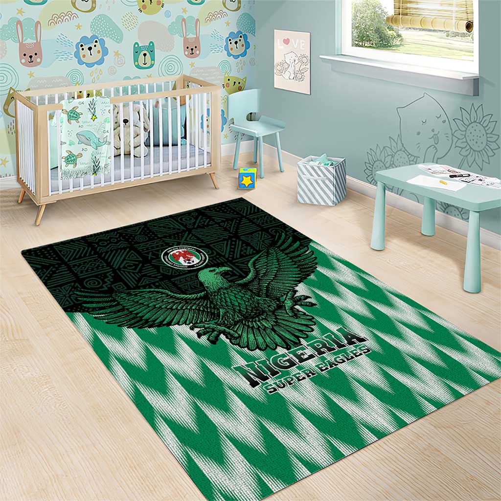 Nigeria Football Area Rug Go Super Eagles Sporty Style - Wonder Print Shop
