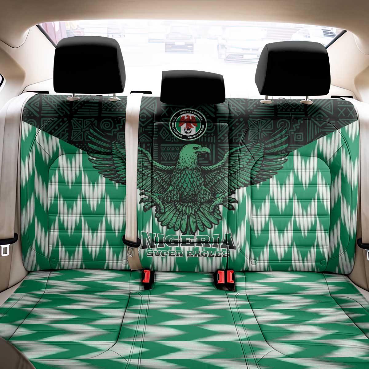 Nigeria Football Back Car Seat Cover Go Super Eagles Sporty Style - Wonder Print Shop