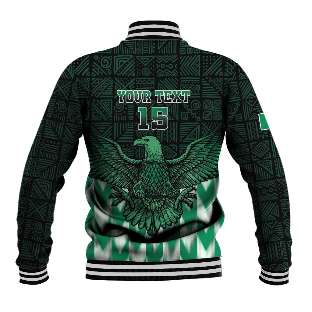 Custom Nigeria Football Baseball Jacket Go Super Eagles Sporty Style - Wonder Print Shop