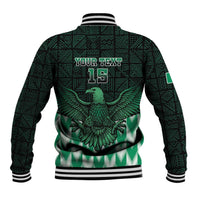 Custom Nigeria Football Baseball Jacket Go Super Eagles Sporty Style - Wonder Print Shop