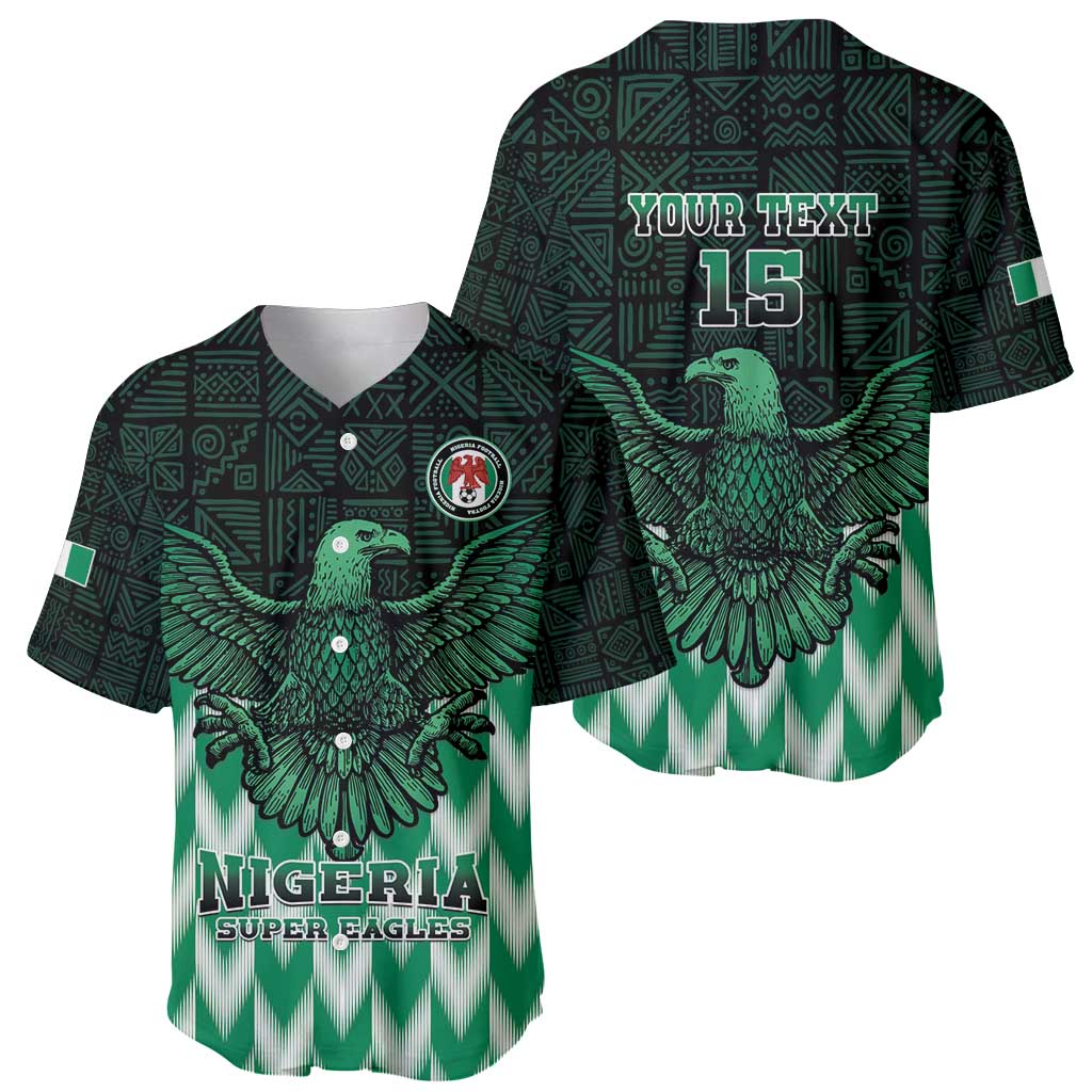 Custom Nigeria Football Baseball Jersey Go Super Eagles Sporty Style - Wonder Print Shop