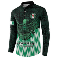 Custom Nigeria Football Button Sweatshirt Go Super Eagles Sporty Style - Wonder Print Shop