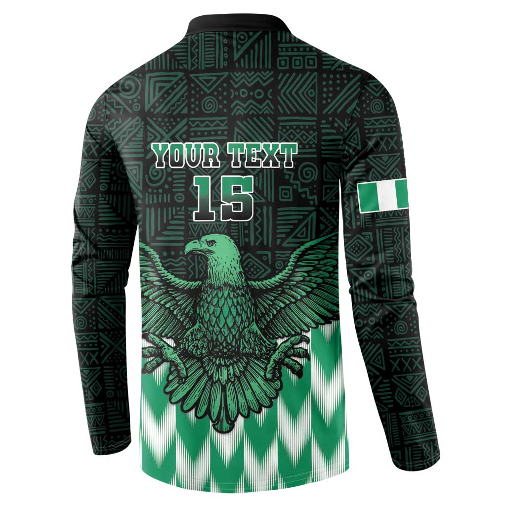 Custom Nigeria Football Button Sweatshirt Go Super Eagles Sporty Style - Wonder Print Shop