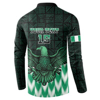 Custom Nigeria Football Button Sweatshirt Go Super Eagles Sporty Style - Wonder Print Shop