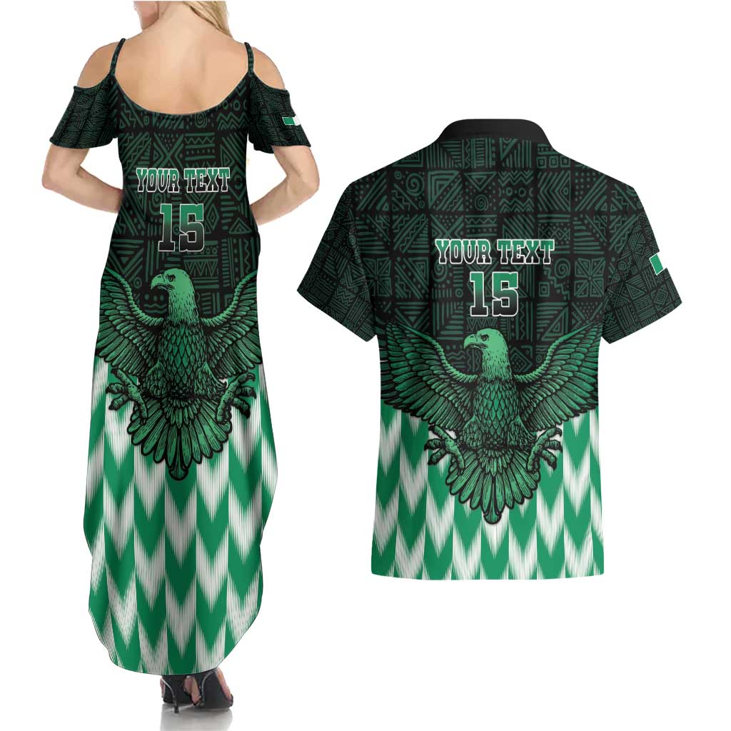 Custom Nigeria Football Couples Matching Summer Maxi Dress and Hawaiian Shirt Go Super Eagles Sporty Style - Wonder Print Shop
