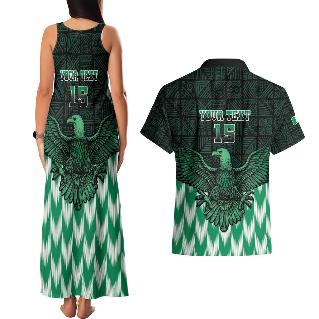 Custom Nigeria Football Couples Matching Tank Maxi Dress and Hawaiian Shirt Go Super Eagles Sporty Style - Wonder Print Shop