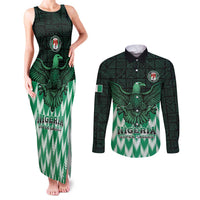 Custom Nigeria Football Couples Matching Tank Maxi Dress and Long Sleeve Button Shirt Go Super Eagles Sporty Style - Wonder Print Shop