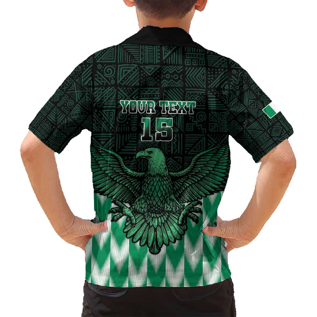 Custom Nigeria Football Family Matching Long Sleeve Bodycon Dress and Hawaiian Shirt Go Super Eagles Sporty Style - Wonder Print Shop