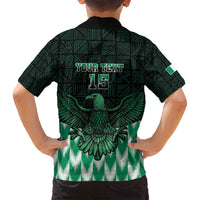 Custom Nigeria Football Family Matching Long Sleeve Bodycon Dress and Hawaiian Shirt Go Super Eagles Sporty Style - Wonder Print Shop