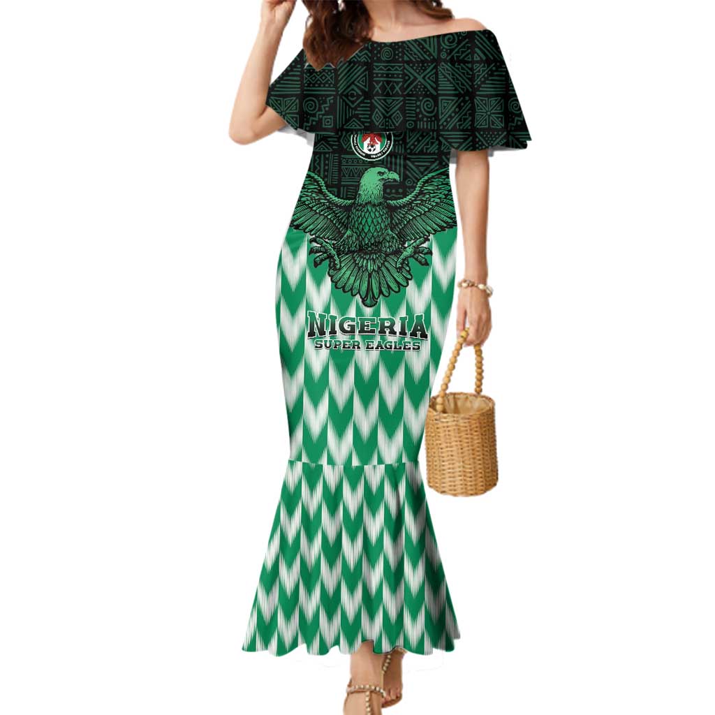 Custom Nigeria Football Family Matching Mermaid Dress and Hawaiian Shirt Go Super Eagles Sporty Style - Wonder Print Shop