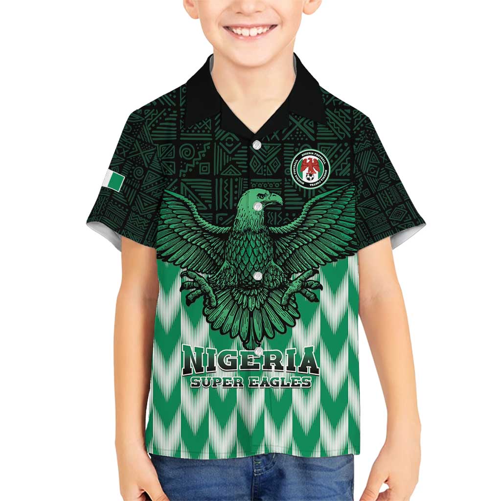 Custom Nigeria Football Family Matching Off Shoulder Maxi Dress and Hawaiian Shirt Go Super Eagles Sporty Style - Wonder Print Shop
